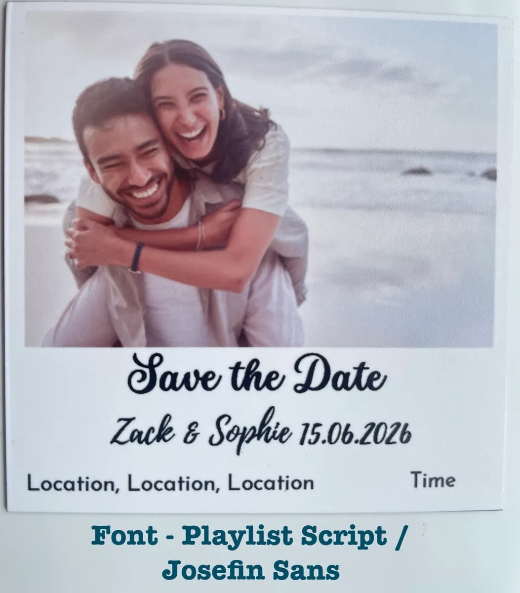 Save The Date Invitation Magnets - 3" x 3" - (6 Pack)