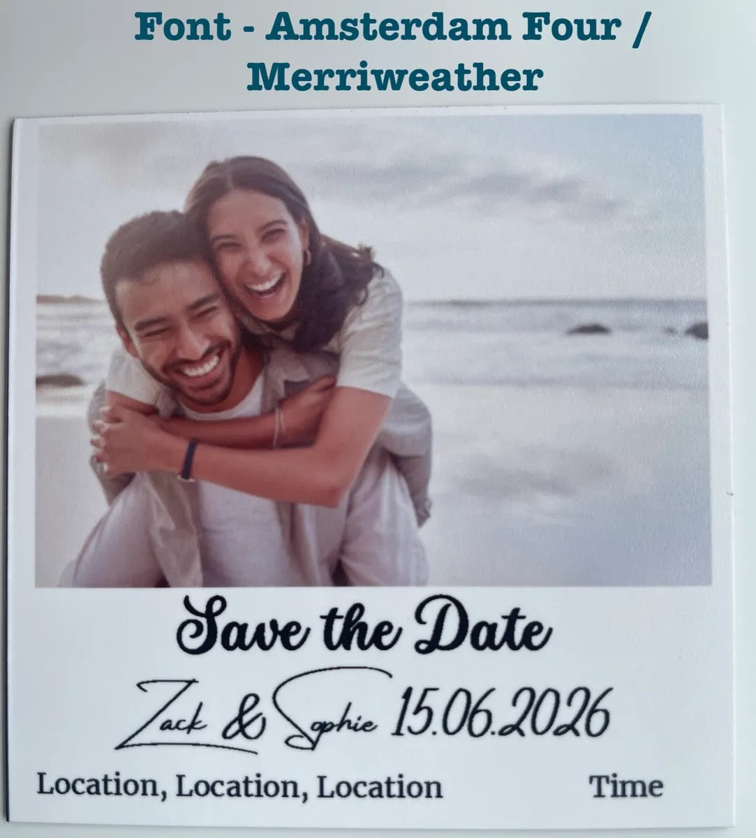 Save The Date Invitation Magnets - 3" x 3" - (6 Pack)