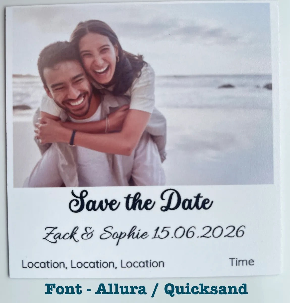 Save The Date Invitation Magnets - 3" x 3" - (6 Pack)