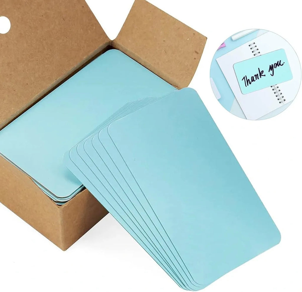 BLBK 90 Pieces Blue Kraft Paper Cards, Message Blank Card Word Card Study Cards