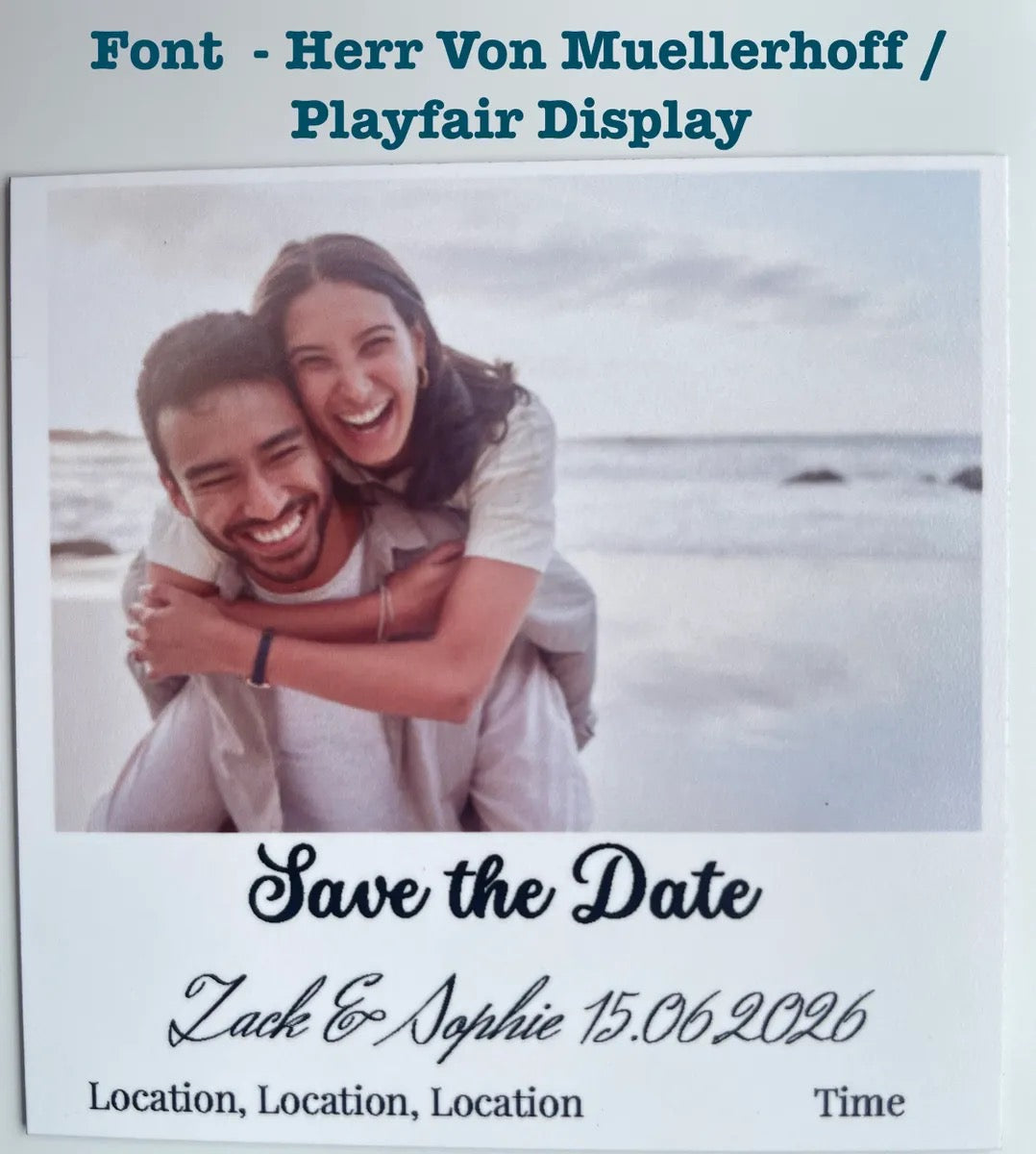 Save The Date Invitation Magnets - 3" x 3" - (6 Pack)