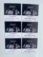 Gender Reveal Invitation Magnets - 3" x 3" - (6 Pack)