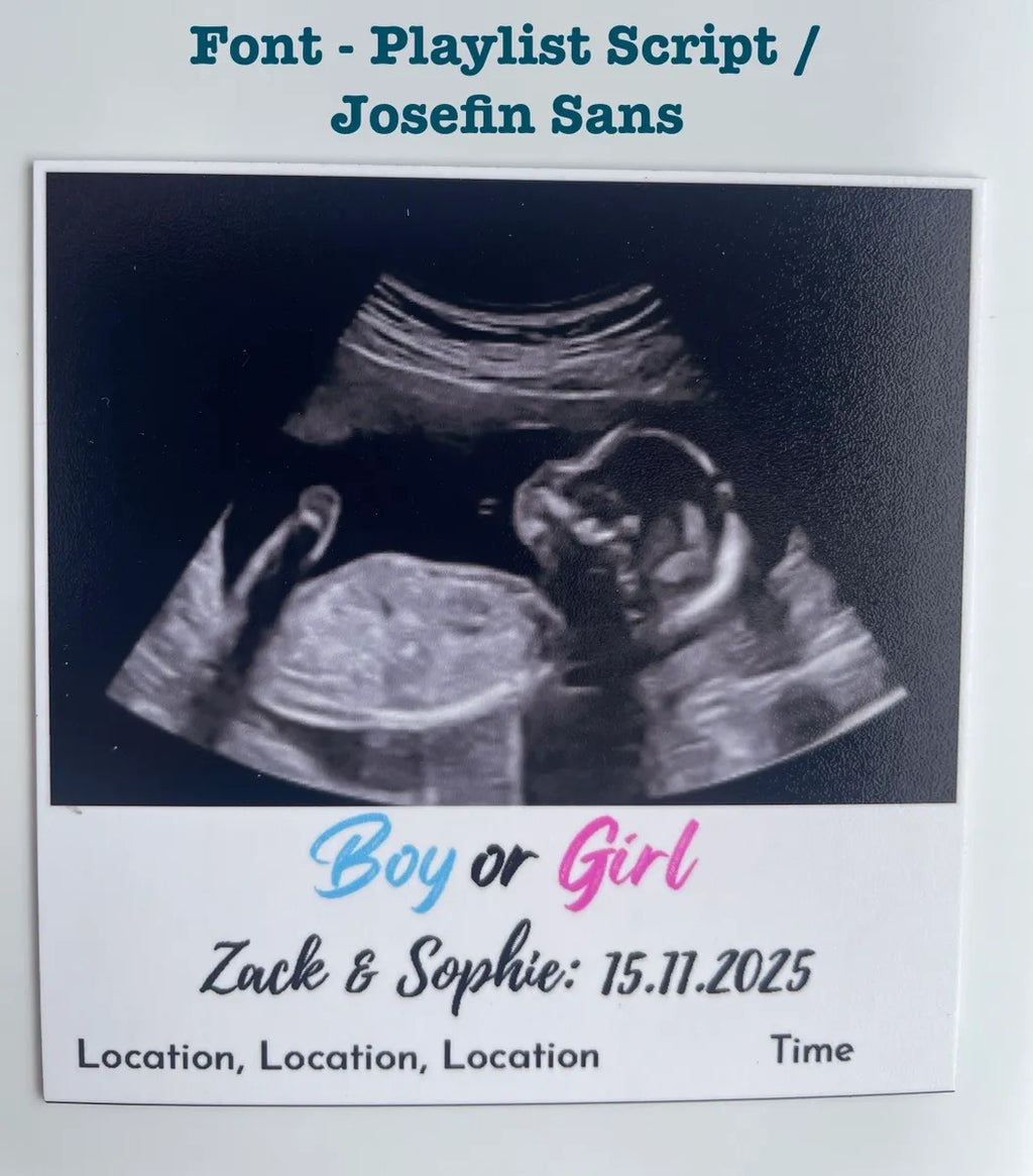 Gender Reveal Invitation Magnets - 3" x 3" - (6 Pack)