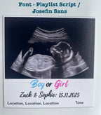 Gender Reveal Invitation Magnets - 3" x 3" - (6 Pack)