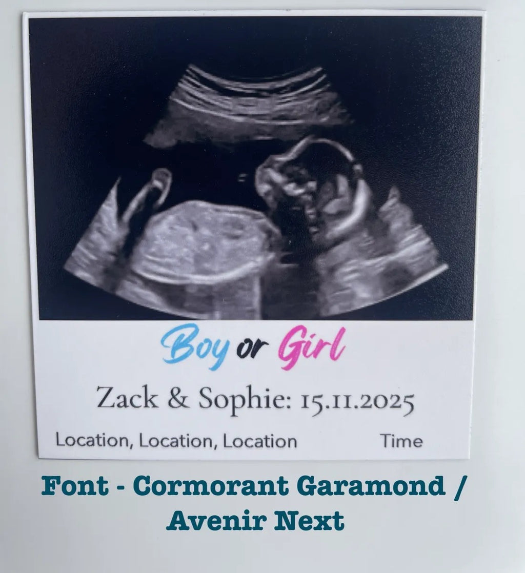 Gender Reveal Invitation Magnets - 3" x 3" - (6 Pack)