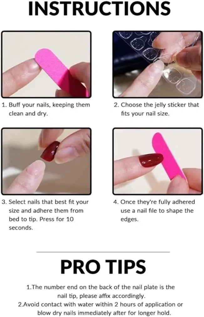 Sethexy Glossy Ballerina French False Nails Long Full Cover Light Pink 24pcs