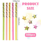 URROMA Star Paper Strips, 500pcs Gilded Fluorescence Origami Lucky Star Paper