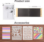 White Scrapbook Photo Album Wedding Guest Book DIY Memories Book with 50 Black Pages