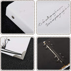 White Scrapbook Photo Album Wedding Guest Book DIY Memories Book with 50 Black Pages