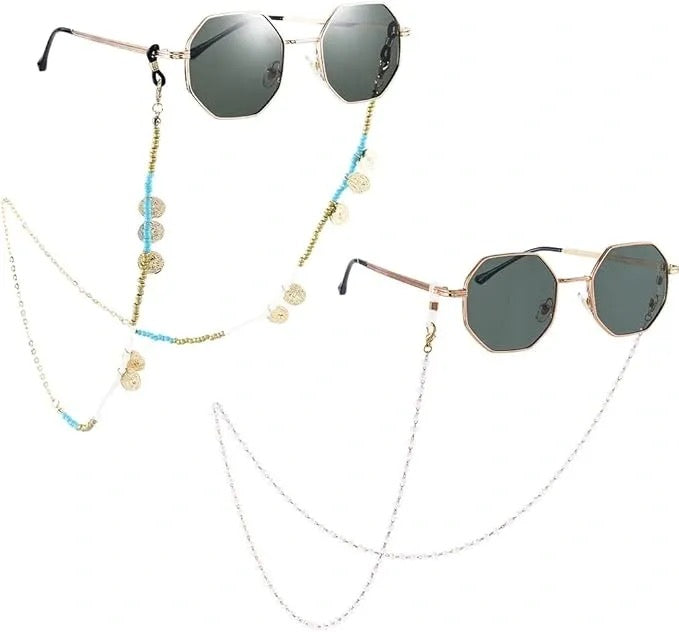 Bohend Boho Bead Glasses Chains 2 Pcs Pearls
