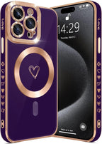 ECZOIL Magnetic Case for iPhone 15 Pro - Deep Purple