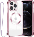 HZLFCZL Compatible for iPhone 12 Pro Max case Magnetic 6.7 inch - Pink