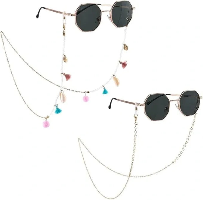 Bohend Boho Bead Glasses Chains 2 Pcs Star Sunglasses Chain