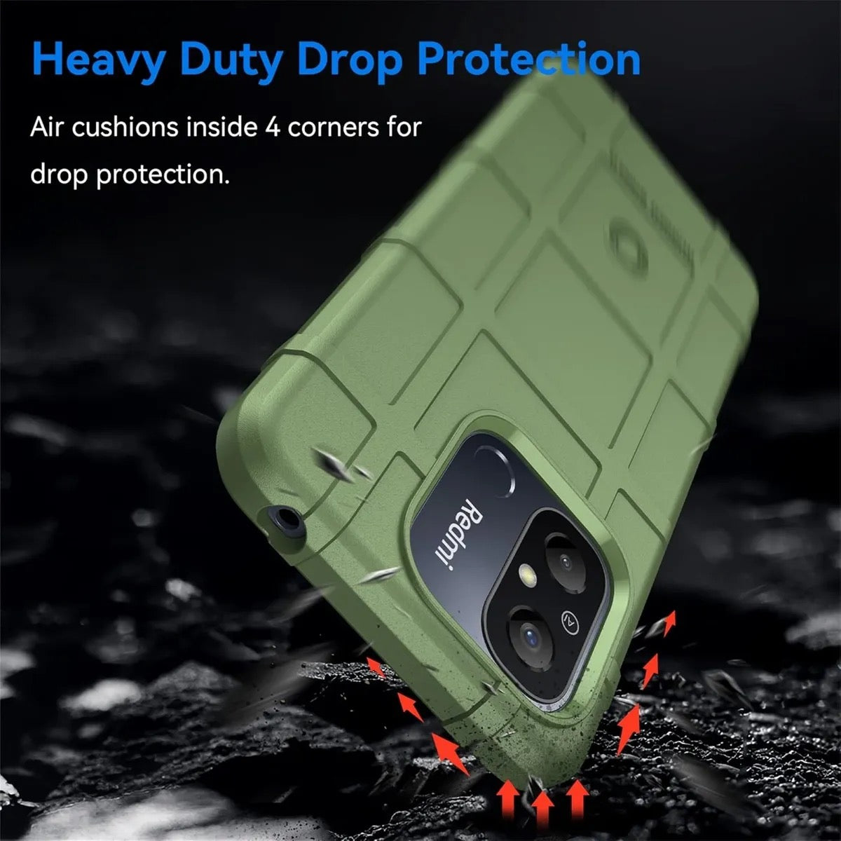 Ysnzaq Case for Xiaomi Redmi 12C 6.71", Military Protective - JSG Green