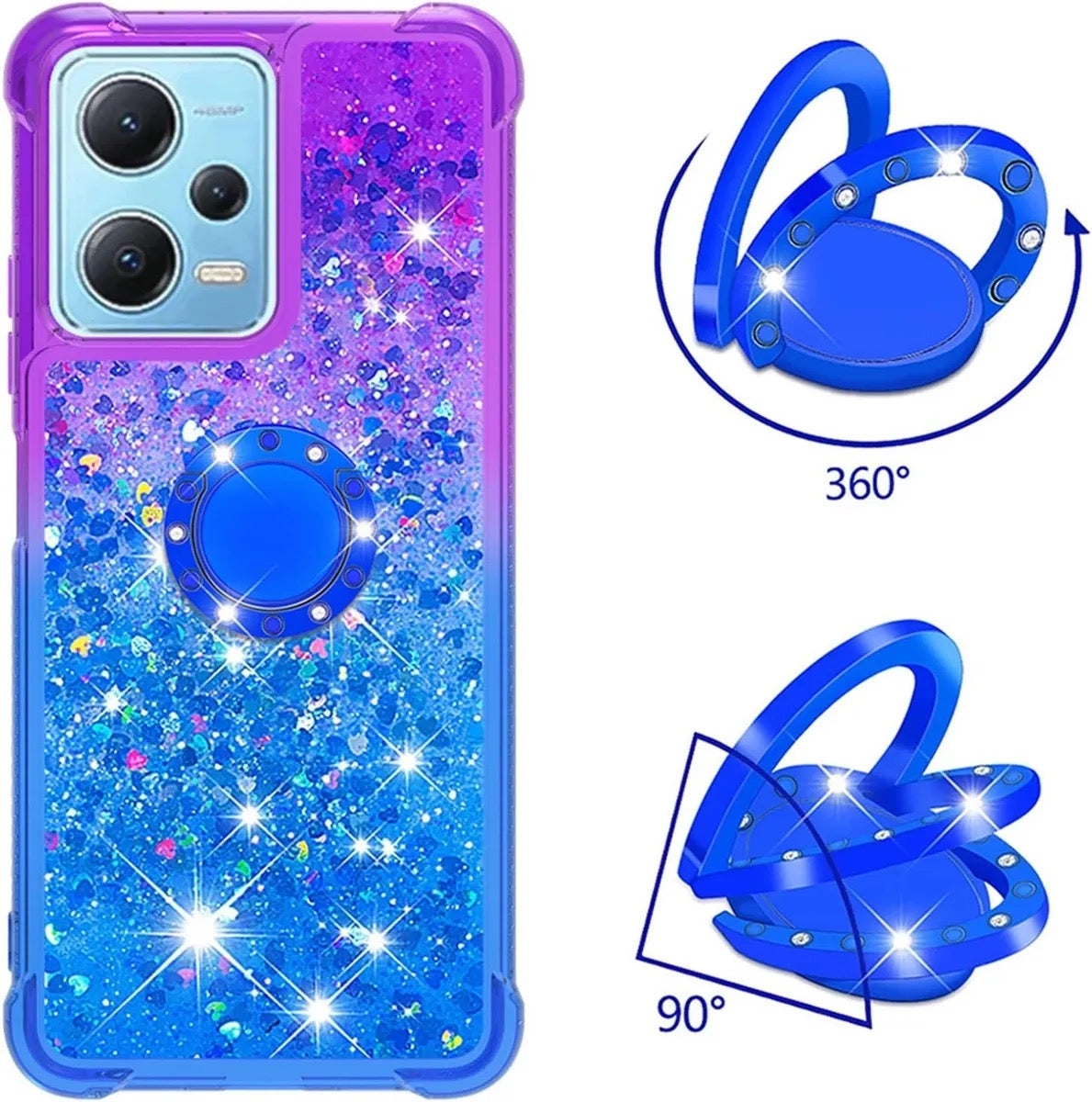 Ysnzaq Case for Xiaomi Redmi Note 12 Pro 6.67" - Purple Blue