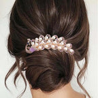 Bohend Rhinestone Hair Comb Pearl Crystal Hairpieces