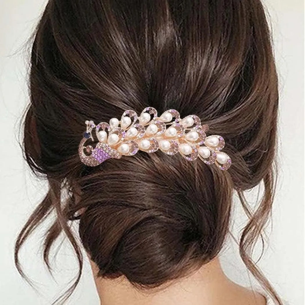 Bohend Rhinestone Hair Comb Pearl Crystal Hairpieces