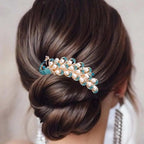 Bohend Rhinestone Hair Comb Pearl Crystal Hairpieces