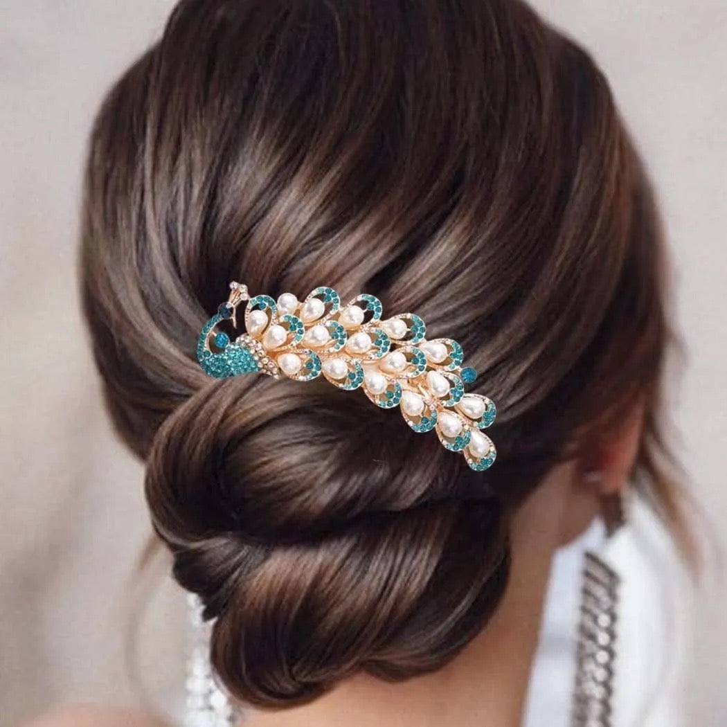 Bohend Rhinestone Hair Comb Pearl Crystal Hairpieces