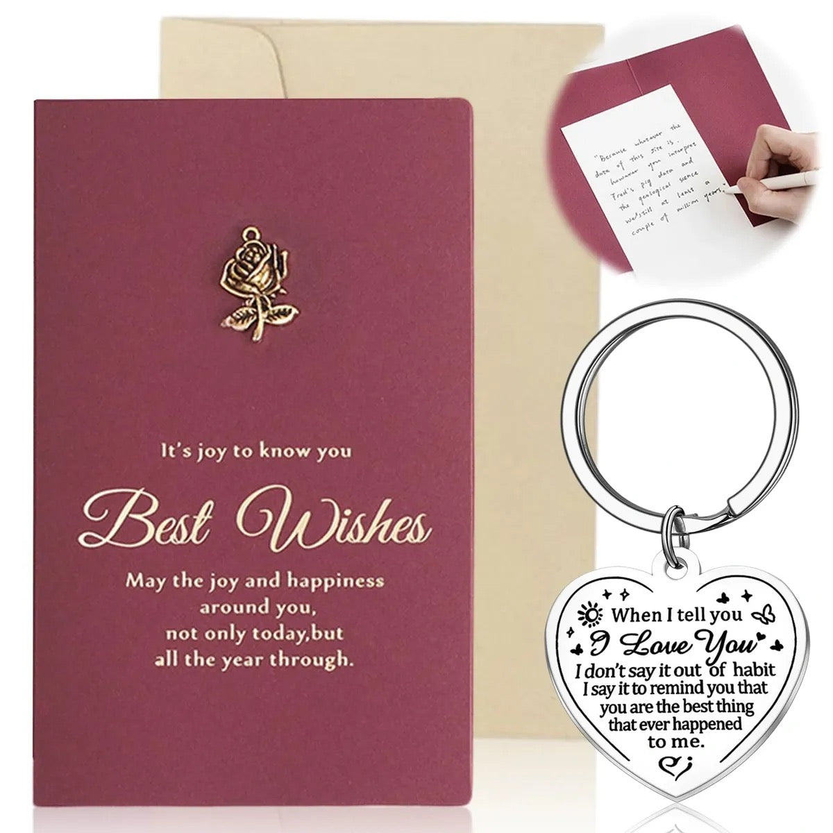 When I Tell You I Love You Heart keychain