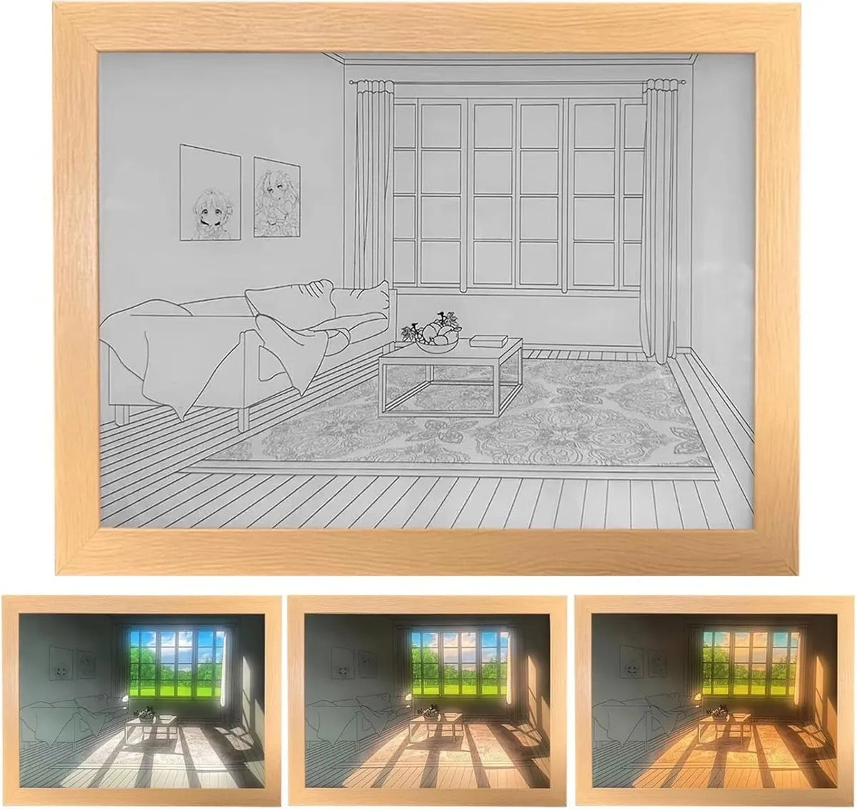 Neioaas LED Night Light Painting Decoration