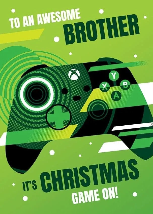 XBox Brother Christmas Card, Christmas Card Brother Gaming