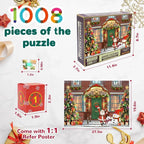 Advent Calendar Christmas Jigsaw Puzzle - Christmas Facade,24 Parts 1008 Pcs