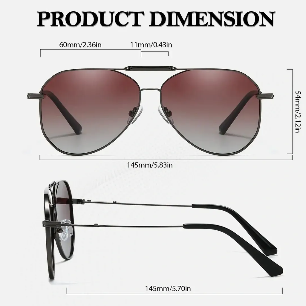 SODQW Polarized Sunglasses Men, Trendy Teardrop Frame, UV400 Protection