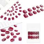 Sethexy Glossy Oval Cat Eye False Nails Short