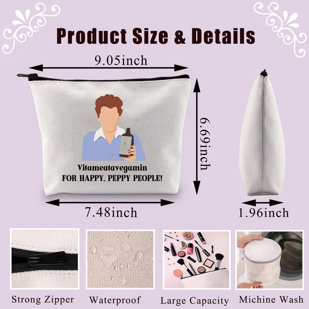 PLITI Lucy Makeup Bag Vitameatavegamin For Happy Peppy People Gift